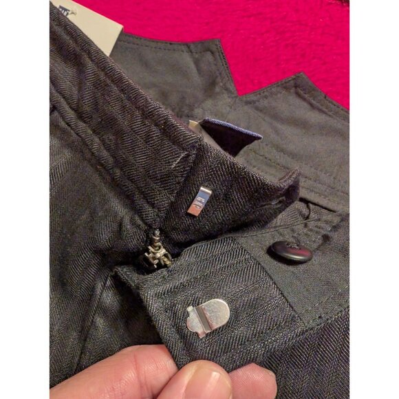 GAP Classic Fit Linen Blend Dress Pants Womens 2R Black Wide Leg NWT - Picture 8 of 8